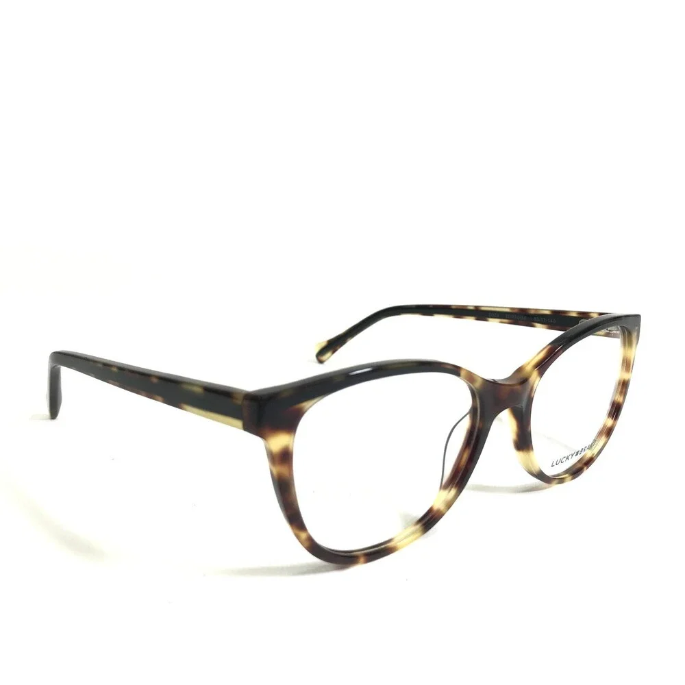 Lucky Brand Eyeglasses Frames D223 TORTOISE Brown Black Round Cat Eye 53-17-140